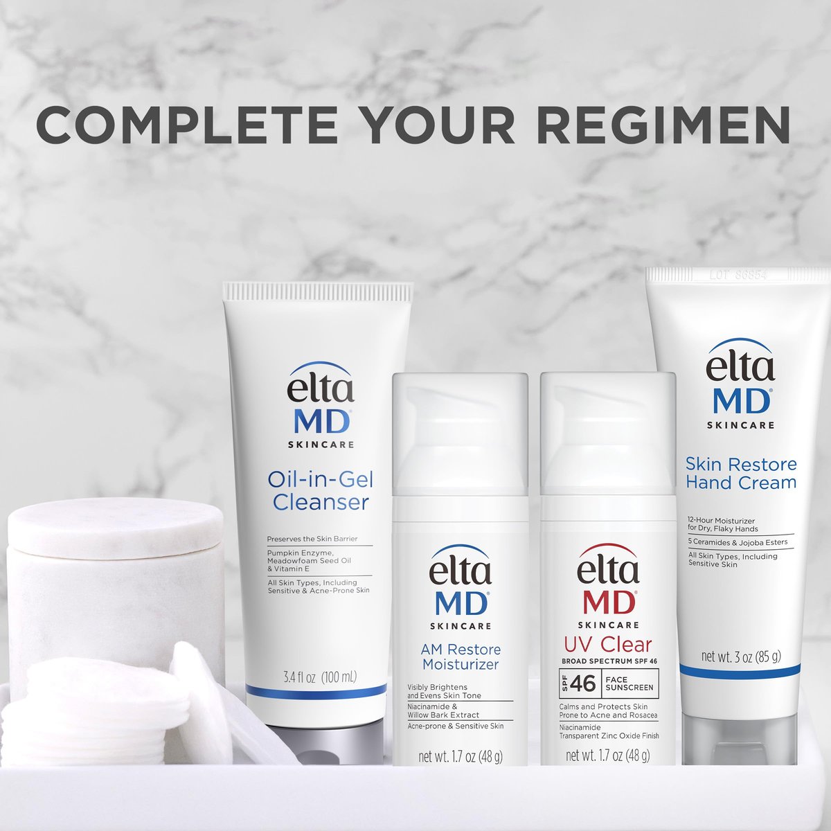 EltaMD Skin Restore Hand Cream – 3 oz | Intensive Moisturizing Hand Lotion for Dry, Sensitive Skin Avelisse