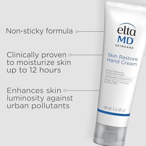 EltaMD Skin Restore Hand Cream – 3 oz | Intensive Moisturizing Hand Lotion for Dry, Sensitive Skin Avelisse
