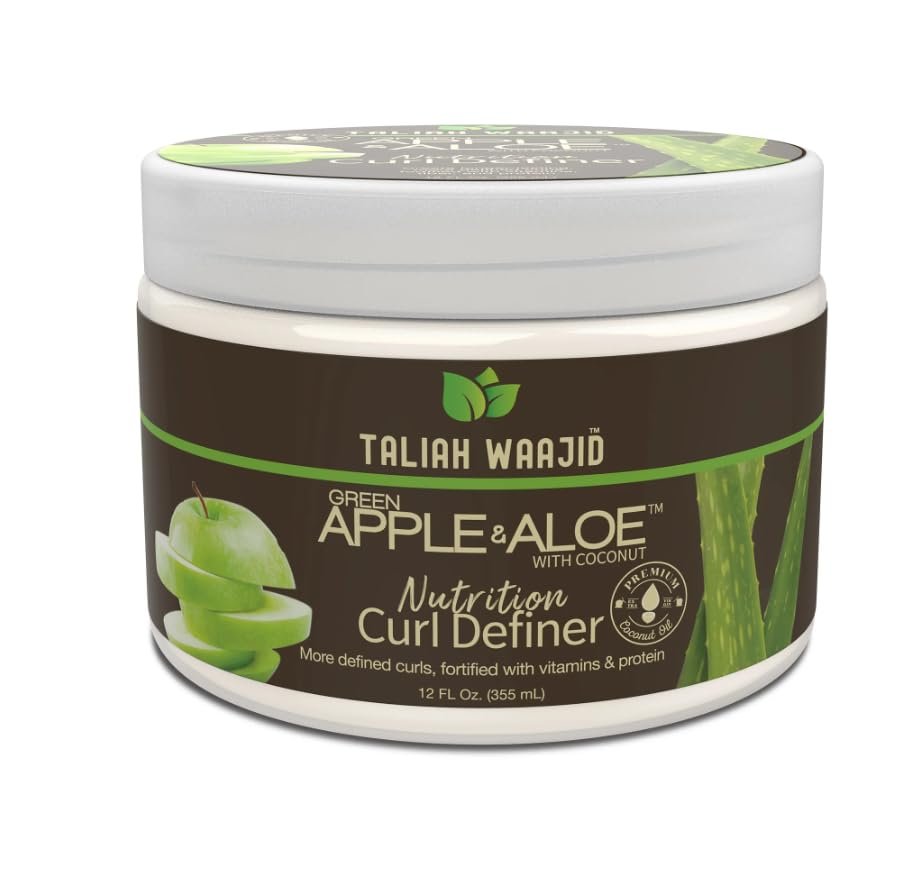 Taliah Waajid Green Apple & Aloe Nutrition Curl Definer - Strengthen & Balance pH, Curl Enhancing for Wavy, Curly, Coily, Kinky Hair, 12 oz Avelisse
