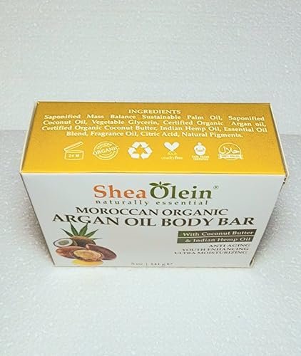 Shea Olein Naturally Essential Moroccan Argan Oil Body Bar with Coconut Butter and Indian Hemp Oil - görsel 7