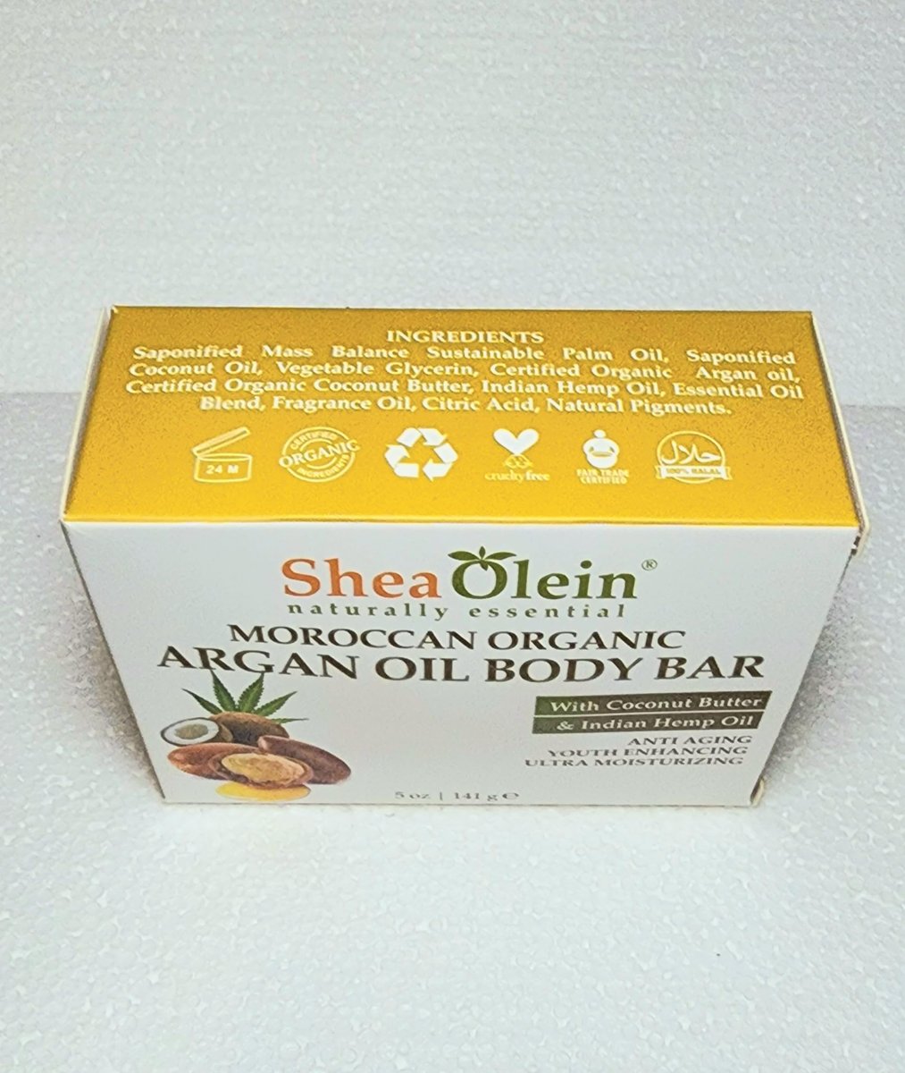 Shea Olein Naturally Essential Moroccan Argan Oil Body Bar with Coconut Butter and Indian Hemp Oil - görsel 6