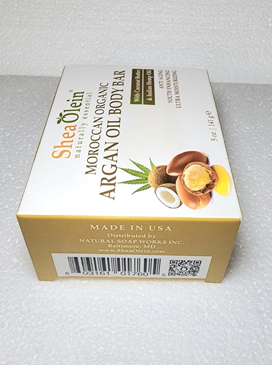 Shea Olein Naturally Essential Moroccan Argan Oil Body Bar with Coconut Butter and Indian Hemp Oil - görsel 8