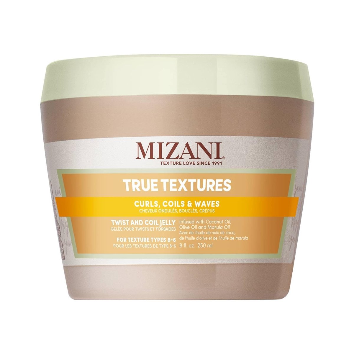 Mizani True Textures Twist and Coil Jelly - Paraben & Silicone-Free with Coconut Oil, 8 oz - görsel 1