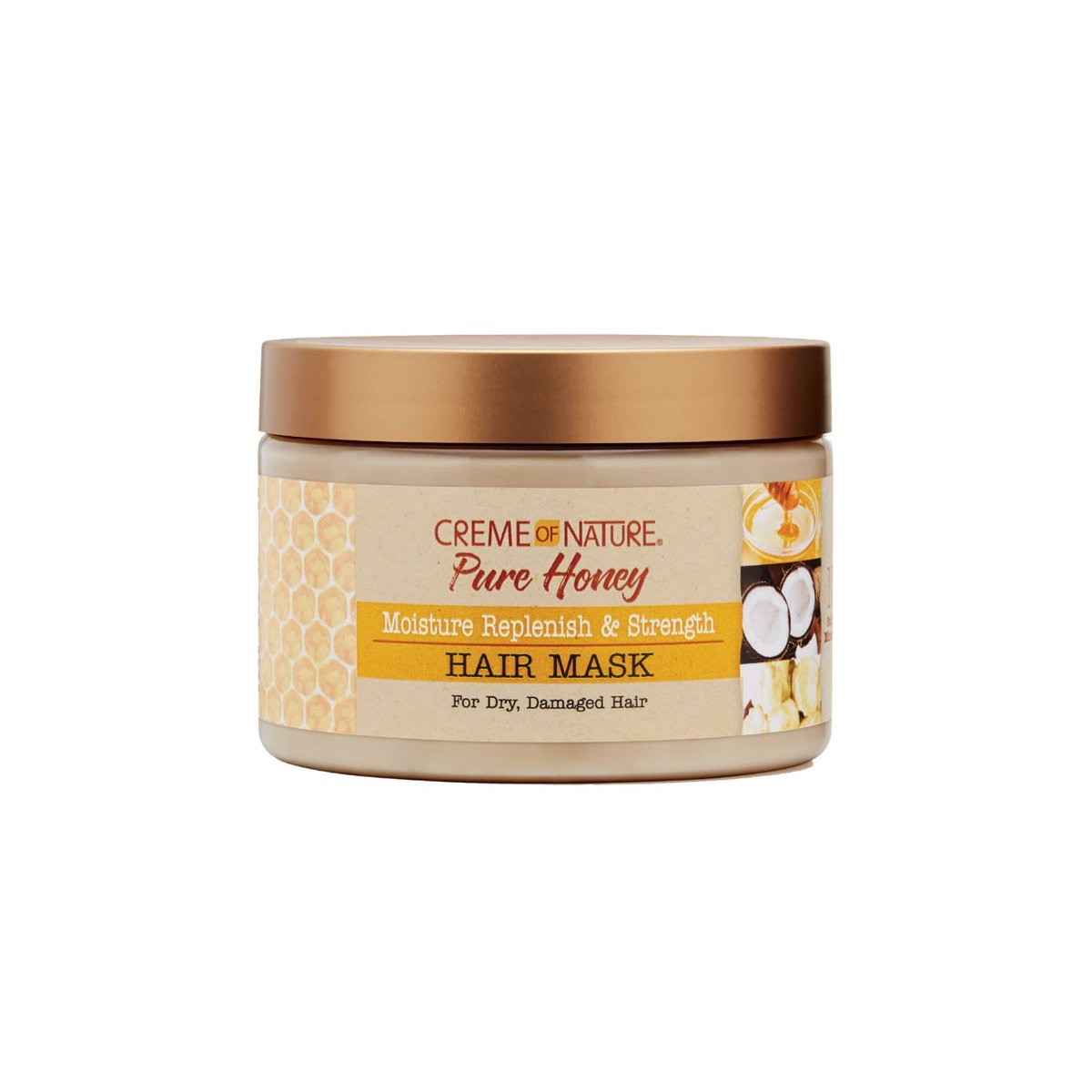 Creme of Nature Pure Honey, Coconut Oil & Shea Butter Hair Mask - Moisture Replenish & Strength, 11.5 oz - görsel 2
