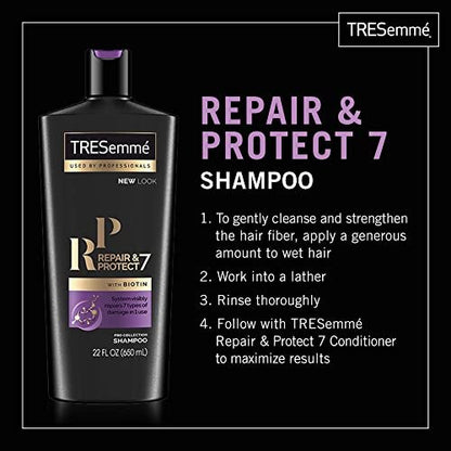TRESemmé Repair & Protect 7 Shampoo and Conditioner Set with Biotin, 22 Fl Oz Each Avelisse