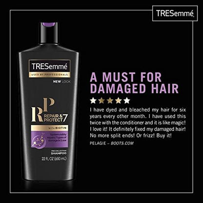 TRESemmé Repair & Protect 7 Shampoo and Conditioner Set with Biotin, 22 Fl Oz Each Avelisse