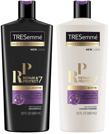 TRESemmé Repair & Protect 7 Shampoo and Conditioner Set with Biotin, 22 Fl Oz Each Avelisse