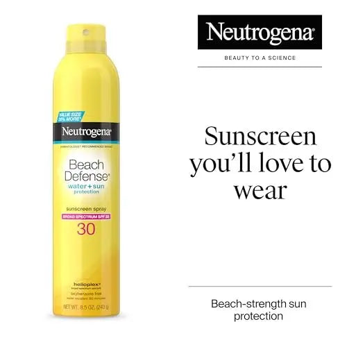 Neutrogena Beach Defense SPF 30 Sunscreen Spray - Broad Spectrum, Lightweight, Oxybenzone-Free, 8.5 oz Avelisse