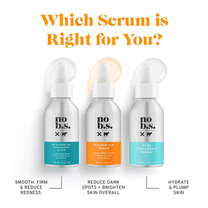 Vitamin C + E Serum - Firming Face Serum for Anti-Aging, Smooths, Hydrates, Plumps Fine Lines & Reduces Dark Spots (1 fl oz) | No Bad Stuff Avelisse