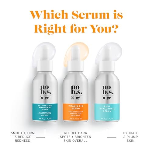 Vitamin C + E Serum - Firming Face Serum for Anti-Aging, Smooths, Hydrates, Plumps Fine Lines & Reduces Dark Spots (1 fl oz) | No Bad Stuff Avelisse