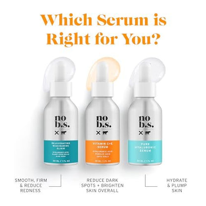 Vitamin C + E Serum - Firming Face Serum for Anti-Aging, Smooths, Hydrates, Plumps Fine Lines & Reduces Dark Spots (1 fl oz) | No Bad Stuff Avelisse