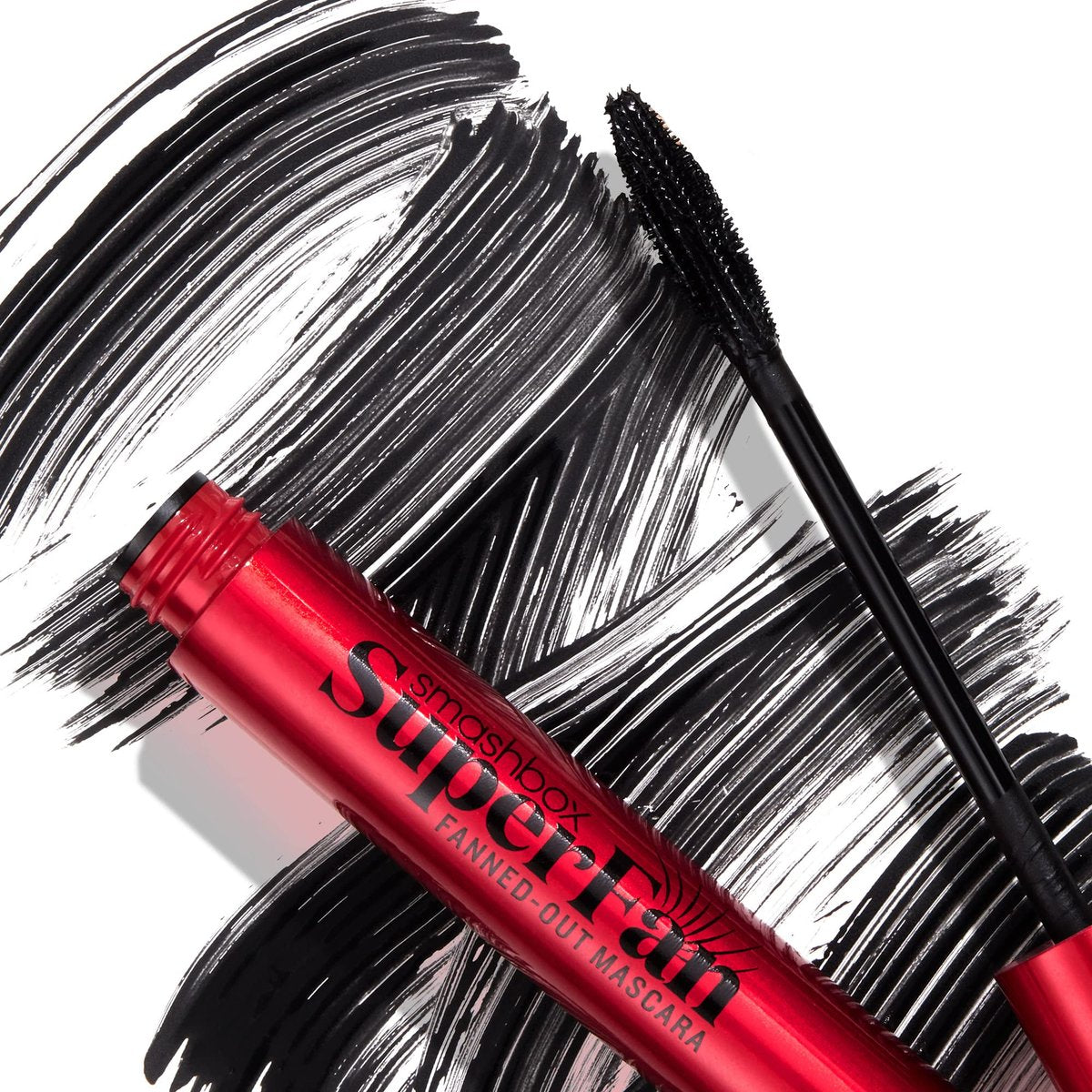 Smashbox Super Fan Lash Lengthening Mascara – Fanned-Out Volume & Length, Long-Wearing, No Clumping, 0.34 Fl Oz, Black Avelisse