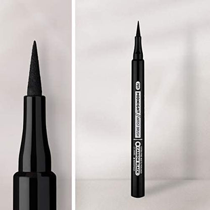 Pippa of London Eyeliner Pencil in Black - Cruelty-Free, Waterproof, Smudgeproof, Quick-Drying with Long Flexible Tip for Precision