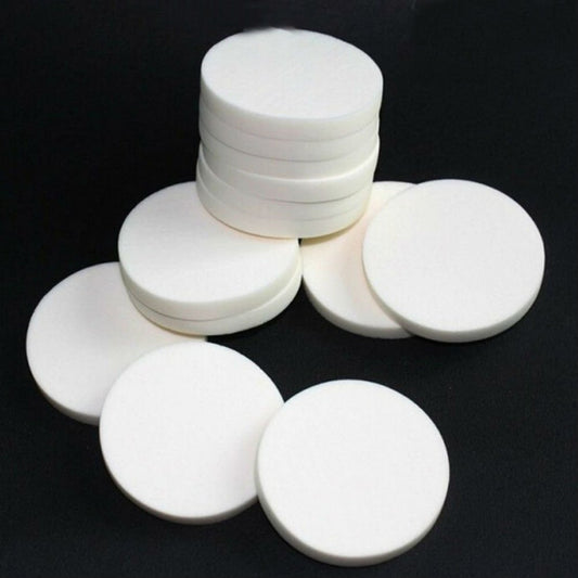 AKOAK 20-Pack Round Makeup Sponges – Soft Facial Cosmetic Puffs for Flawless Foundation & Powder Application (White)