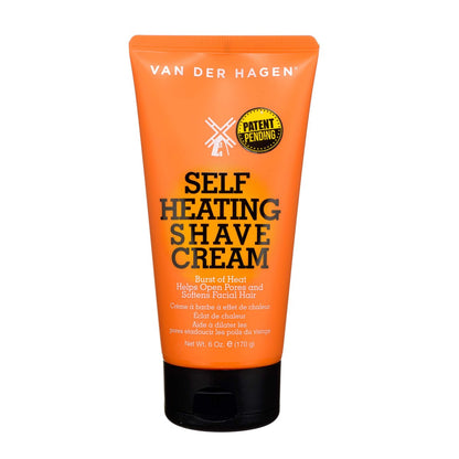 Van Der Hagen Self-Heating Shave Cream – Warm Burst Opens Pores & Softens Stubble, 6 oz