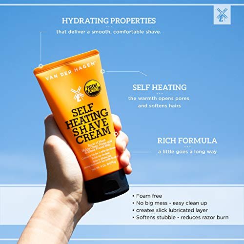 Van Der Hagen Self-Heating Shave Cream – Warm Burst Opens Pores & Softens Stubble, 6 oz - görsel 3