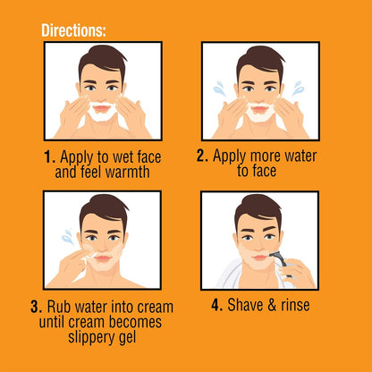 Van Der Hagen Self-Heating Shave Cream – Warm Burst Opens Pores & Softens Stubble, 6 oz
