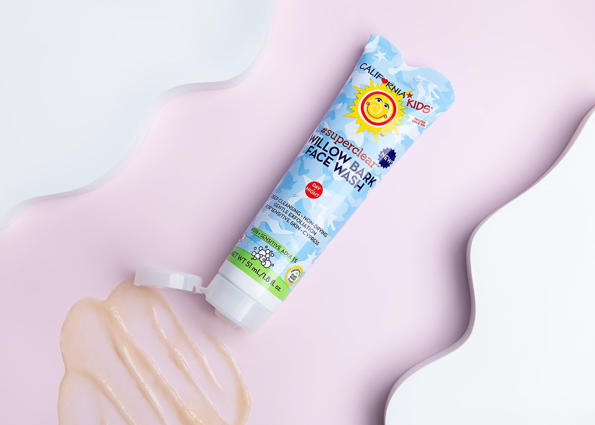 California Kids Face Wash – Gentle Exfoliating Face Wash for Kids & Teens with Mild Salicylic Acid, Sensitive Skin, 1.8 oz Avelisse