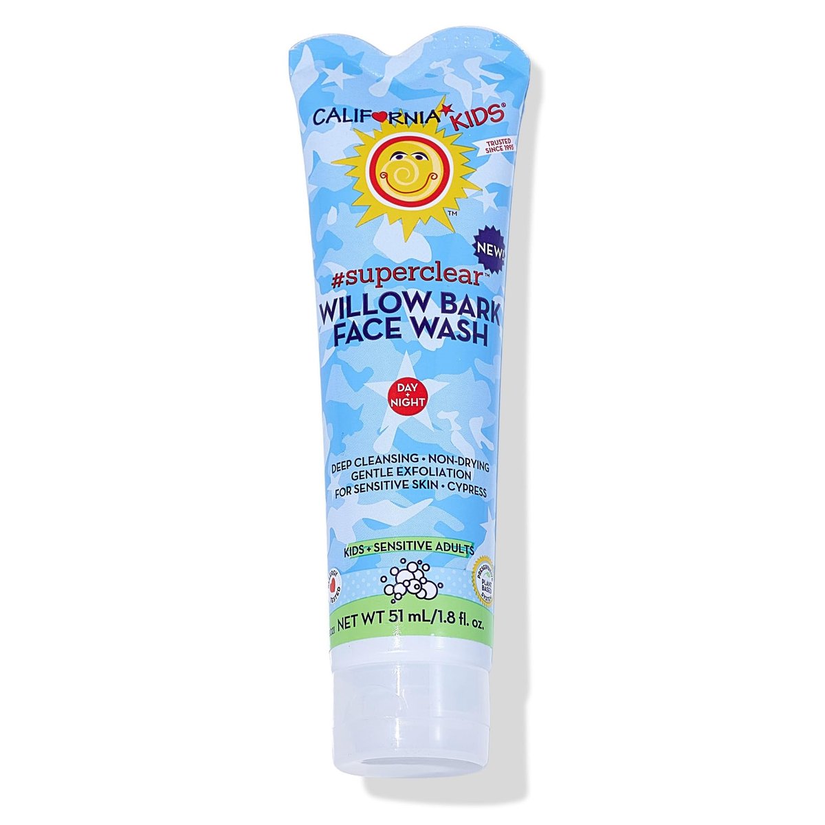 California Kids Face Wash – Gentle Exfoliating Face Wash for Kids & Teens with Mild Salicylic Acid, Sensitive Skin, 1.8 oz Avelisse