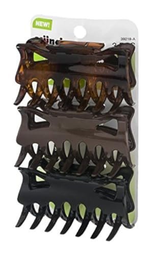 Scunci No-Slip Grip Hair Clip - Extra Large, 3 Count - Secure Hold for Thick Hair - görsel 2