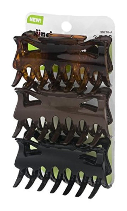Scunci No-Slip Grip Hair Clip - Extra Large, 3 Count - Secure Hold for Thick Hair