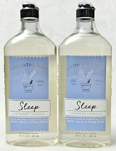 Bath & Body Works Aromatherapy SLEEP Lavender + Vanilla Body Wash & Foam Bath (2 Pack) Avelisse