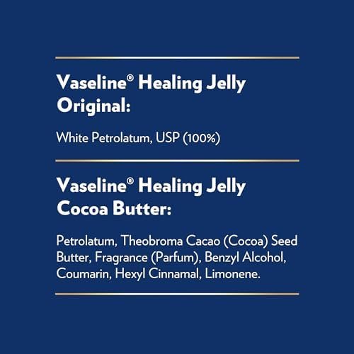 Vaseline Original & Cocoa Butter Healing Jelly Travel-Size Variety 4-Pack – Rich Moisturizing Ointment for Cracked, Dry Skin, 1.75 Oz Each - görsel 16