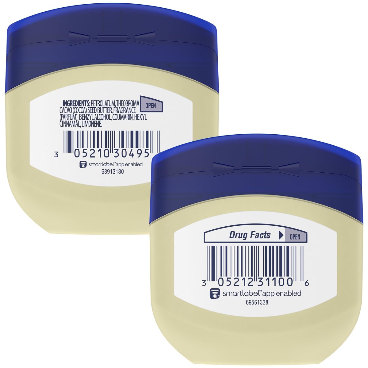 Vaseline Original & Cocoa Butter Healing Jelly Travel-Size Variety 4-Pack – Rich Moisturizing Ointment for Cracked, Dry Skin, 1.75 Oz Each - görsel 4