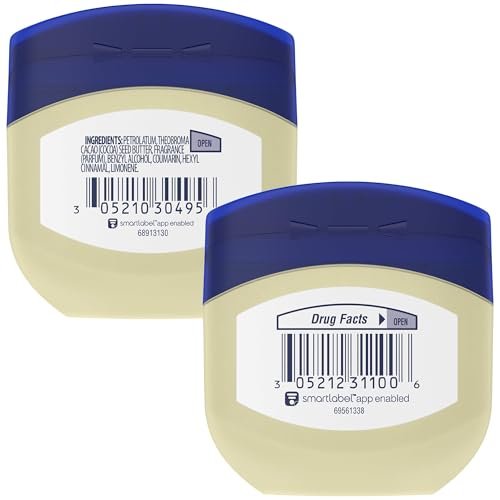 Vaseline Original & Cocoa Butter Healing Jelly Travel-Size Variety 4-Pack – Rich Moisturizing Ointment for Cracked, Dry Skin, 1.75 Oz Each - görsel 3