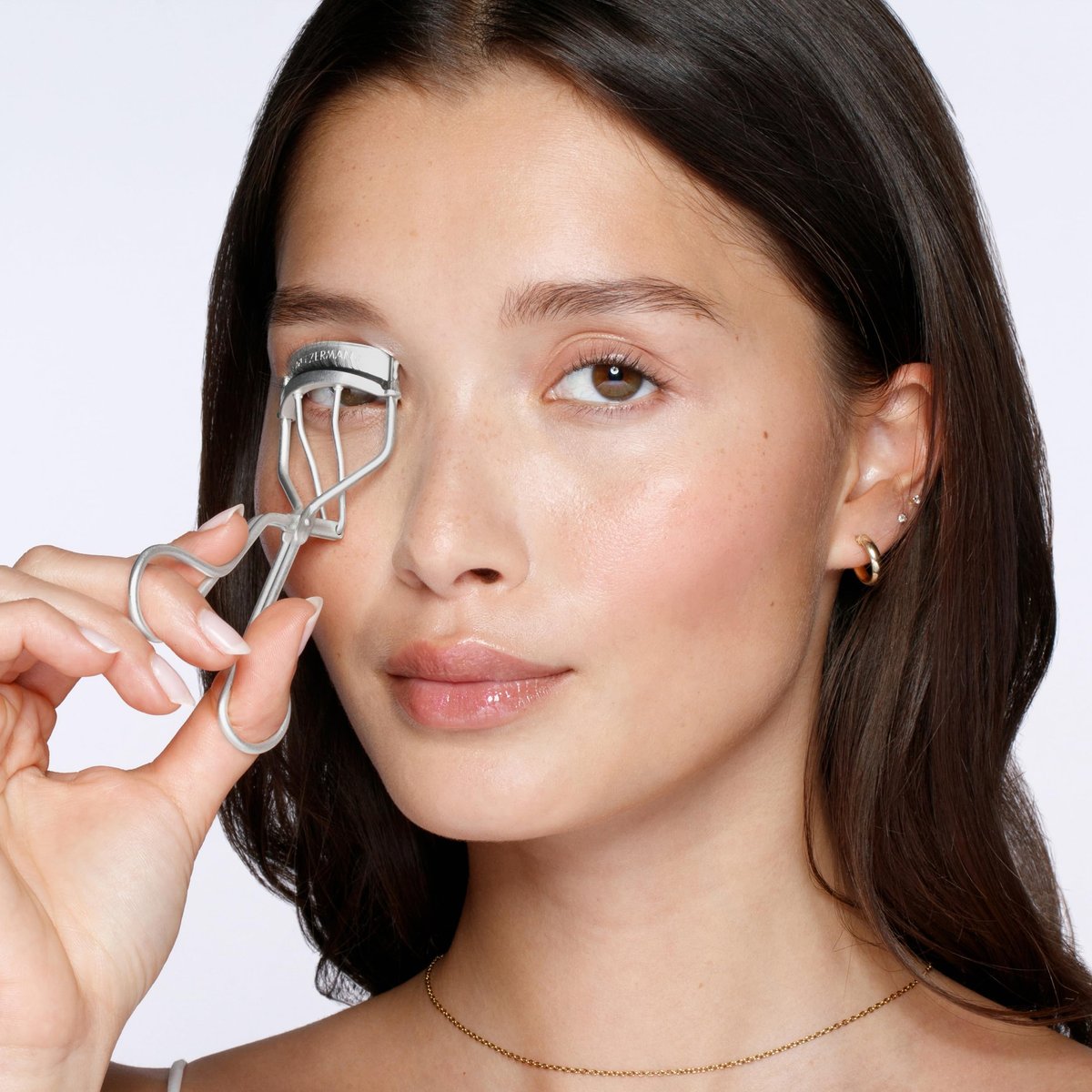 Tweezerman Curl 60 Metallic Eyelash Curler for Round Shaped Eyes - Precision Lash Lift Tool Avelisse