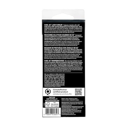 Tweezerman Curl 60 Metallic Eyelash Curler for Round Shaped Eyes - Precision Lash Lift Tool Avelisse