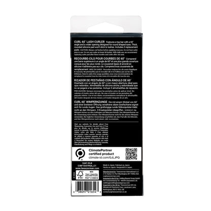 Tweezerman Curl 60 Metallic Eyelash Curler for Round Shaped Eyes - Precision Lash Lift Tool Avelisse
