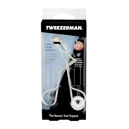 Tweezerman Curl 60 Metallic Eyelash Curler for Round Shaped Eyes - Precision Lash Lift Tool Avelisse