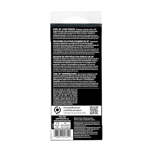 Tweezerman Curl 60 Metallic Eyelash Curler for Round Shaped Eyes - Precision Lash Lift Tool Avelisse