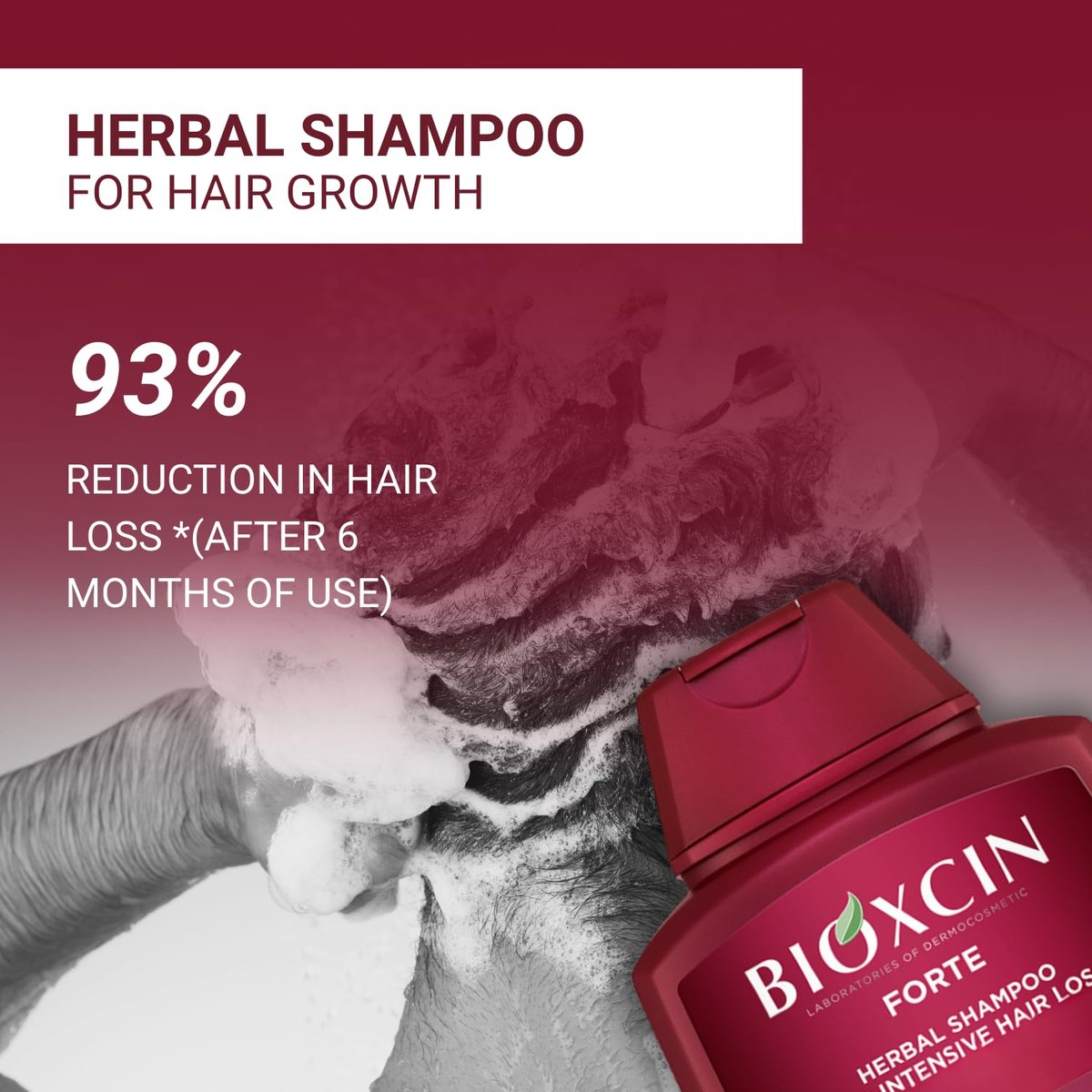 BIOXCIN Herbal Shampoo for Hair Loss Strengthening & Nourishing Formula – Anti-Dandruff Scalp Revitalizing Care, Deep Moisturizing & Repairing with Natural Botanical Extracts, 9 Fl Oz (Pack of 3) Avelisse