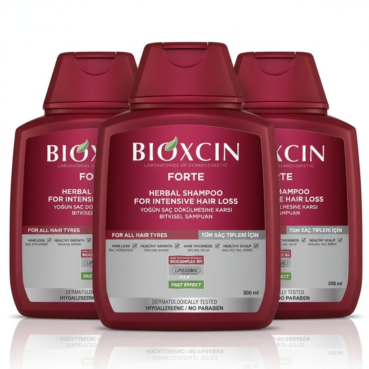 BIOXCIN Herbal Shampoo for Hair Loss Strengthening & Nourishing Formula – Anti-Dandruff Scalp Revitalizing Care, Deep Moisturizing & Repairing with Natural Botanical Extracts, 9 Fl Oz (Pack of 3) Avelisse