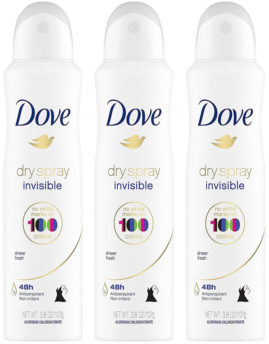 Dove Dry Spray Antiperspirant - Invisible - Sheer Fresh - 3.8 oz (107 g) per Can, Pack of 3 - görsel 1