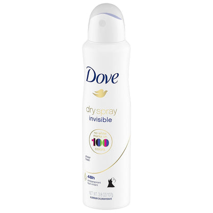 Dove Dry Spray Antiperspirant - Invisible - Sheer Fresh - 3.8 oz (107 g) per Can, Pack of 3