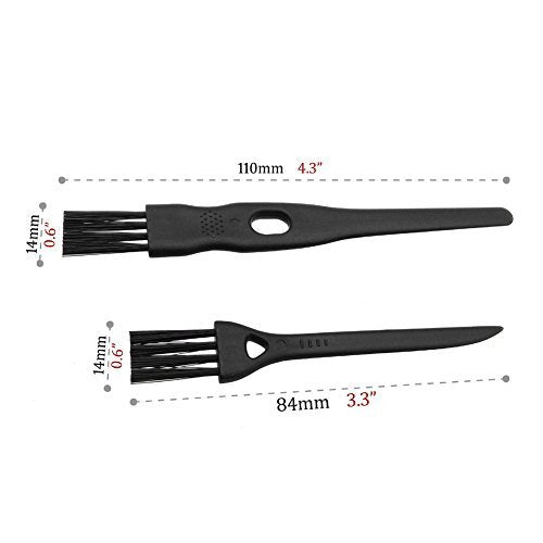 GFDesign Electric Shaver Cleaning Brushes - Nylon Bristles, PP Handle, Set of 8 (Black) - görsel 8
