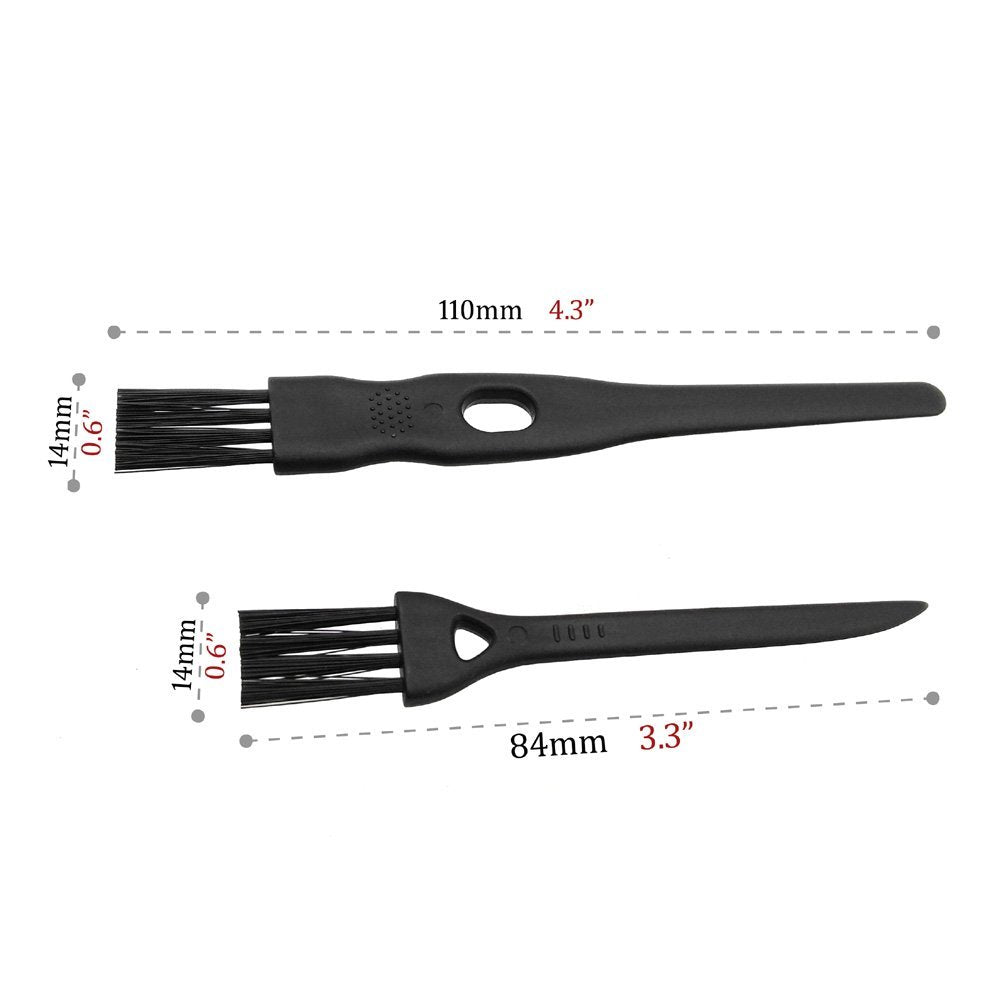 GFDesign Electric Shaver Cleaning Brushes - Nylon Bristles, PP Handle, Set of 8 (Black) - görsel 7