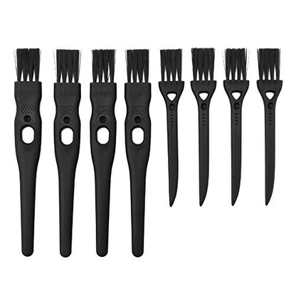 GFDesign Electric Shaver Cleaning Brushes - Nylon Bristles, PP Handle, Set of 8 (Black)