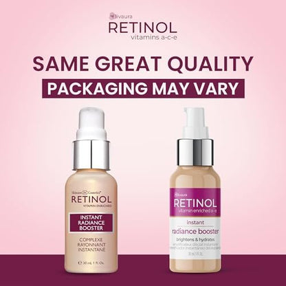 LIVAURA Retinol Instant Radiance Booster – Anti-Aging Primer with Vitamin A & Peptides for Luminous, Firm Skin Avelisse