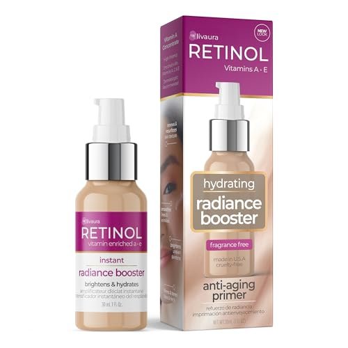 LIVAURA Retinol Instant Radiance Booster – Anti-Aging Primer with Vitamin A & Peptides for Luminous, Firm Skin Avelisse