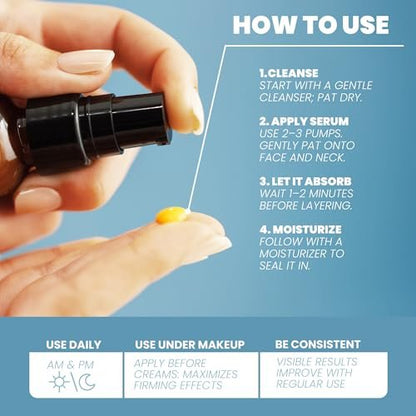 Eva Naturals 10 Actives Serum – Vitamin C, Niacinamide, Hyaluronic Acid, Turmeric, CoQ10 – Natural Anti Aging Face Serum for Dark Spots, Wrinkles, Acne, Skin Care & Facial Spot Remover Avelisse