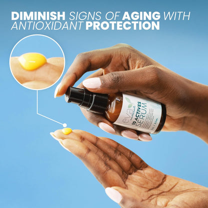 Eva Naturals 10 Actives Serum – Vitamin C, Niacinamide, Hyaluronic Acid, Turmeric, CoQ10 – Natural Anti Aging Face Serum for Dark Spots, Wrinkles, Acne, Skin Care & Facial Spot Remover Avelisse