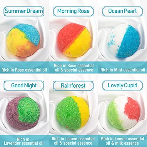 INTEYE Organic Bath Bombs Gift Set - 24 Handmade Fizzies with Essential Oils, Moisturize Dry Skin, Ideal for Kids, Women, Men, Birthday, Christmas, Mother's Day Avelisse