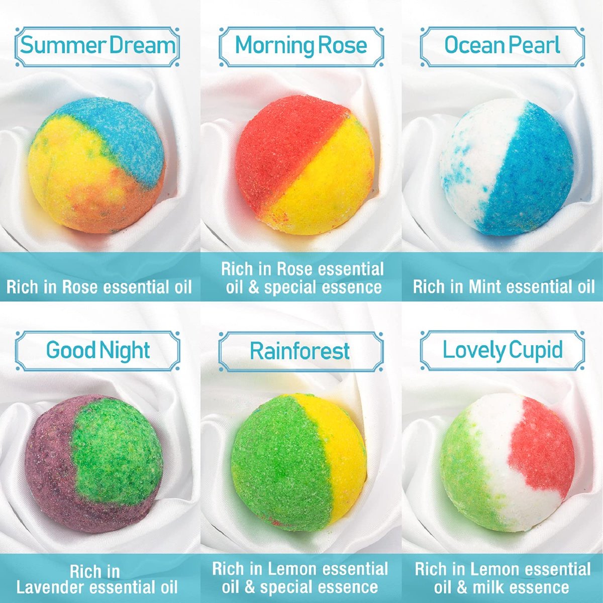 INTEYE Organic Bath Bombs Gift Set - 24 Handmade Fizzies with Essential Oils, Moisturize Dry Skin, Ideal for Kids, Women, Men, Birthday, Christmas, Mother's Day Avelisse