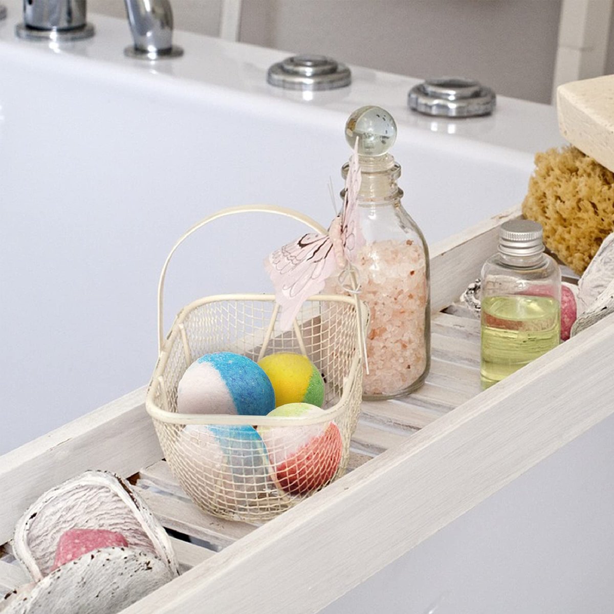 INTEYE Organic Bath Bombs Gift Set - 24 Handmade Fizzies with Essential Oils, Moisturize Dry Skin, Ideal for Kids, Women, Men, Birthday, Christmas, Mother's Day Avelisse