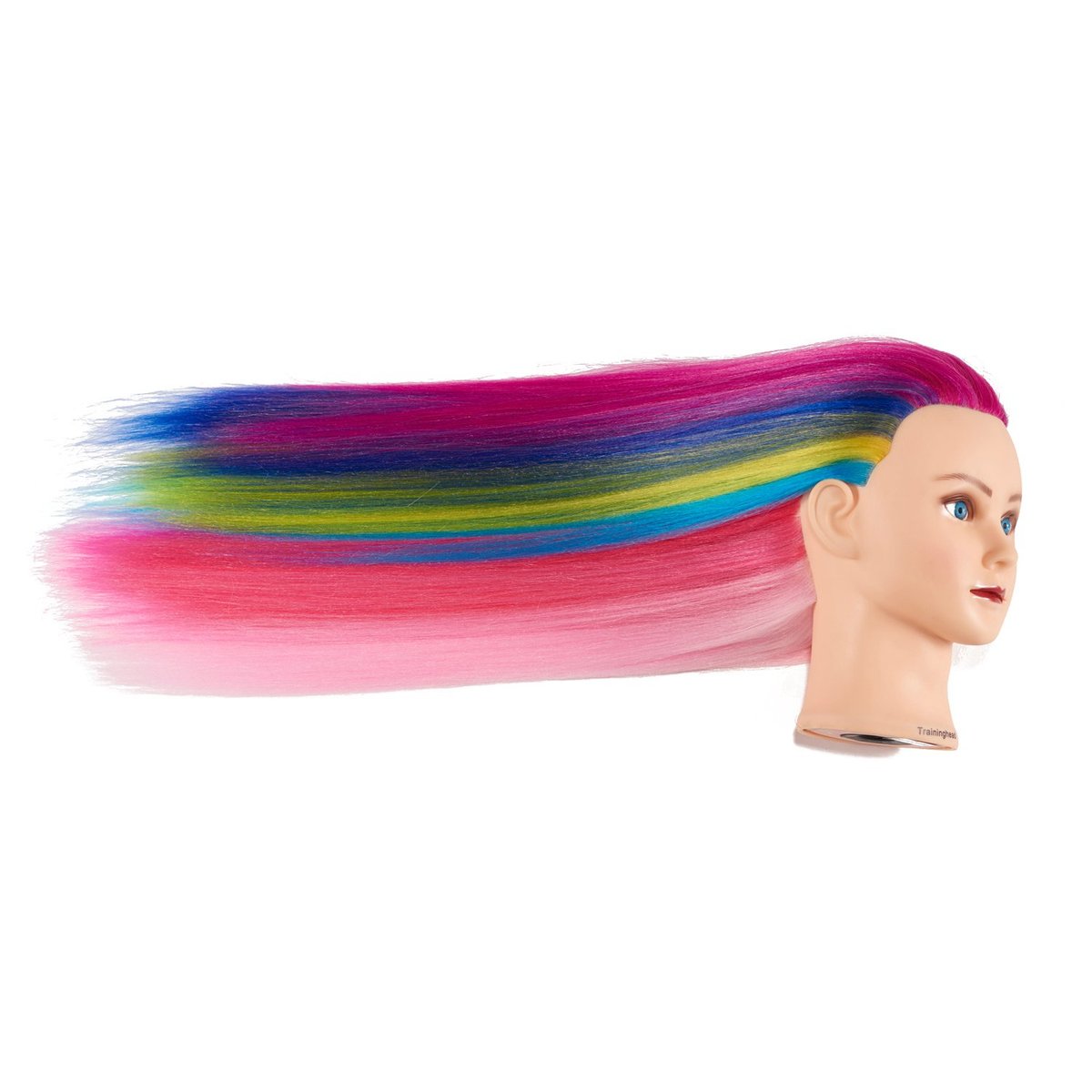 Training Head 26"-28" Mannequin Head Hair Styling Manikin Cosmetology Doll Head Synthetic Fiber Hair Hairdressing Training Model Free Clamp Avelisse