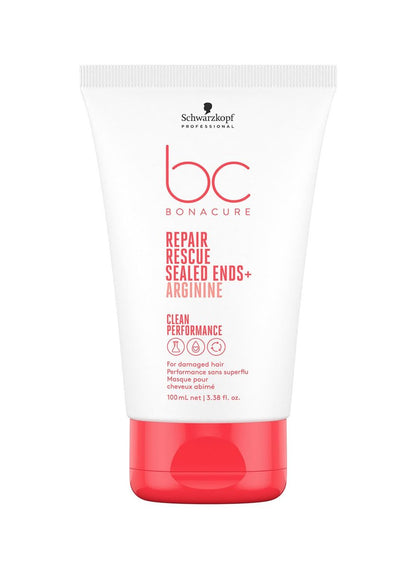 Schwarzkopf Professional BC BONACURE Peptide Repair Rescue Sealed Ends – 3.38 oz (100 ml) Leave-In Treatment for Split Ends & Dry Hair
